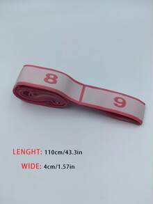 1件装多功能阻力带训练瑜伽辅助拉伸带弹力带，适用于初学者成人锻炼、舞蹈、普拉提 - 彩色 - 查看 12