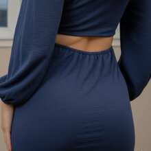WE SHINE Women Dresses - Navy Blue - View 2