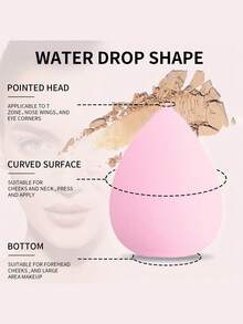 LAKIUU 10pcs/Pack Large Water Drop Makeup Sponges, Slanted Water Drop Makeup Sponges, Foundation Makeup Sponges, Durable & Non-Absorbing - Multicolor - View 10