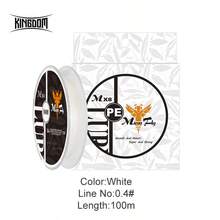KINGDOM 1支装微型飞钓线，4股PE日本单丝钓线，100米/150米，0.2号、0.4号、0.6号，光滑耐磨，适用于淡水和海水，远投钓线 - 彩色 - 查看 18
