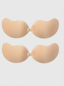 2/1件裸色无肩带硅胶胸垫，隐形聚拢文胸，适合搭配吊带裙和婚纱，芒果形罩杯可使小胸看起来更丰满。 - 杏色 - 查看 10