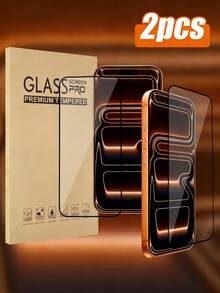 2pcs 9H Hardness Tempered Glass Screen Protector, Bubble-Free Installation, High Sensitivity, Compatible With Phone Cases. Suitable For 17, 17Pro, 17 Pro Max, 17Air, 16, 15 Pro Max, 14, 13, 12, 11, X. - Clear - View 36
