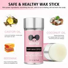 Goiple Extra Hold Edge Control Wax, Water-Based, No Flaking & Non-Greasy Edge Stay Gel For Women Wigs, Baby Hair Gel For All Hair Types, Edge Smoother Defining & Fixing Bangs (113G Size Edge Control Gel, 75G Hair Wax Stick, 3Pcs Edge Brush, 1pc Elastic Wig Band) - 6pcs 粉紅色 6.7oz - 查看 5