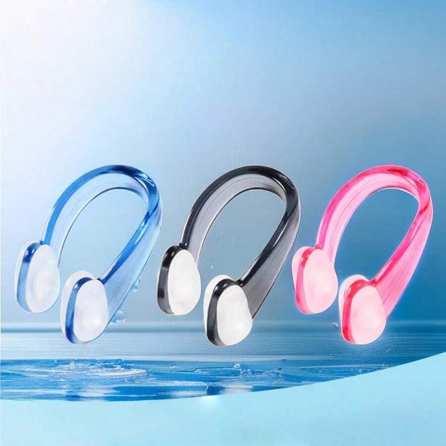 10pcs Anti-Slip Silicone Swim Nose Clip, Comfortable Swim Training Nose Clip To Prevent Water Inhalation - Multicolor - View 1