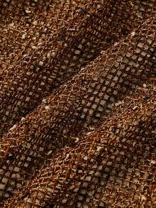 2pcs Women's Summer Beach Bikini Set, Crochet Halter Tie Back Bikini, Bohemian Sequin Crochet Cover Up Dress, Women Beach Vacation Bikini 3-Piece Set, Suitable For Beach, Leisure, Vacation And Pool Party - Brown - View 8