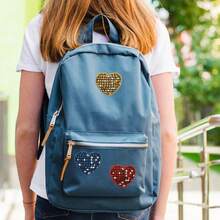 12pcs Disco Ball Heart Iron-On Patches - Vibrant Embroidered Appliques For Jeans, Hats, T-Shirts & Backpacks - Disco Planet - View 5