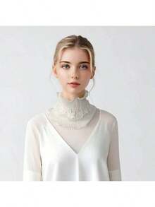 Ruffled Collar Autumn/Winter Cloak Scarf, Shawl Collar - Multicolor - View 2