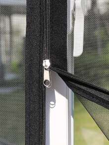 Black Zipper Window Screen, Easy Open For Daily Use, No-Drill Install, Keeps Mosquitoes & Bugs Out - Zipper Style - View 6