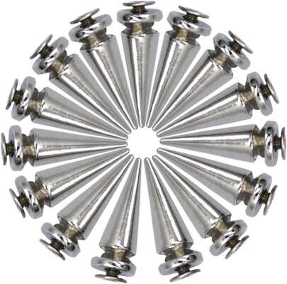 25MM 10\/20\/30\/50 Sets Large Metal Big Tree Spikes Studs Screw-Back Studs For DIY Leather Craft(10 Sets)
