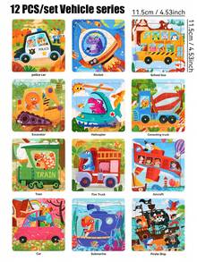 Bộ ghép hình gỗ 9 mảnh cho trẻ em (1/4/6/8/12/40 mảnh), bộ ghép hình động vật hoạt hình giúp phát triển nhận thức, đồ chơi giáo dục cho trẻ em, bộ ghép hình khủng long, động vật biển, xe cộ, côn trùng, đồ chơi Montessori, trò chơi ghép hình, quà tặng cho trẻ em. - Nhiều màu - Xem 39