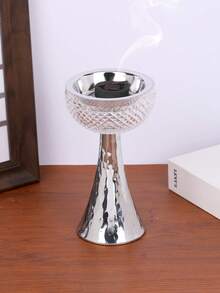 1pc Crystal Pattern Metal Incense Burner, Modern Luxury Style Incense Holder, Suitable For Home Decor And Display - Multicolor - View 16