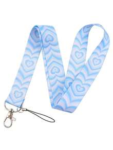 1条可爱心形图案挂绳，适用于医生、护士、学生、教师证件套，可作为礼物或日常使用。 - 彩色 - 查看 12