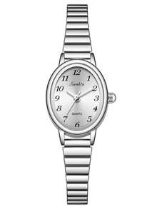 LIGE 时尚女士石英表，不锈钢表带，防水，适合日常佩戴，精致小巧的表盘，可调节表带 - 銀色 - 查看 13