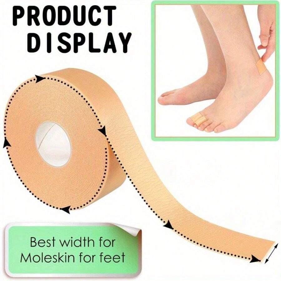 (2.5cm*5m) Breathable Multi-Functional Invisible Heel Pad, Wear-Resistant Water-Based Odorless PE Anti-Slip Casual Sports Tape, Suitable For Outdoor Activities - Multicolor - View 1