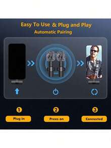 Professional Wireless Lavalier Microphone For Smartphones,Wireless Microphone Plug-Play,Lapel Mic For Video Recording,Teaching, Interviews,Podcast,Cordless Omnidirectional Condenser Recording Mic For Vlog - Multicolor - View 3