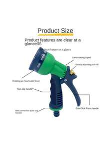 1pc Outdoor Garden High Pressure Spray Gun: Suitable For Watering Plants And Lawns, With Adjustable Control Valve And Nozzle - Multicolor - View 5
