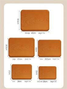 1 Large Wooden Look Plastic Serving Tray, Modern Rectangular Non-Slip Easy-Clean Tray | Breakfast Brunch Coffee Table Patio | Christmas Thanksgiving BBQ Backyard Gathering - Multicolor - View 3