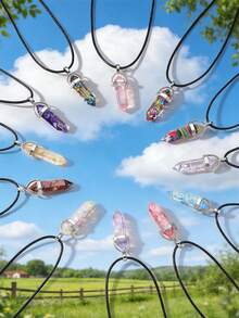 12 piezas/set Collar colgante geométrico - Multicolor - Ver 8