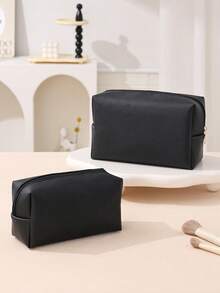 1pc Minimalist Travel Cosmetic Bag, Toiletry Organizer, Portable Outdoor Travel Wash Bag, Fashion Handbag, Daily Travel Use, Travel Accessories Storage Bag, Can Store Makeup Tools, PU Material, Men's Toiletry Bag, Makeup Brush Organizer - Multicolor - View 11