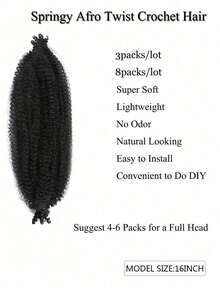 Tóc nối xoăn xù kiểu Afro Ombre T1B/30/27, tóc bện xoắn Marley đã được tách sẵn, tóc giả kiểu Faux Locs móc sợi dành cho nữ. - Nhiều màu - Xem 23