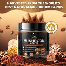 GREENPEOPLE Mushroom Coffee Mishrooms Lions Mane, Chaga, Reishi,7 Mushroom Coffee Blend - 113g - Xem 6