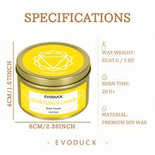 EVODUCK 七脉轮香氛蜡烛，礼盒装，3盎司优质大豆蜡，哑光金罐，适用于冥想和瑜伽，是送给女性、男性、情人节、生日和周年纪念日的灵性礼物。 - 脈輪系列 - 查看 4