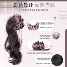榛果拿铁香蕉夹式马尾假发片 - Dark Brown - 查看 9