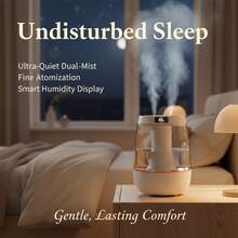 3升大容量静音USB白色双雾空气加湿器，适用于办公室和家庭 - 加濕器-白色 - 查看 3