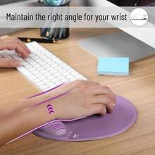Mr. Pen- Ergonomic Mouse Pad With Wrist Rest, Purple Breathable Fabric With Memory Foam Cushion, Non-Slip Rubber Base, Gel Mouse Pad With Wrist Support - Màu - Xem 2