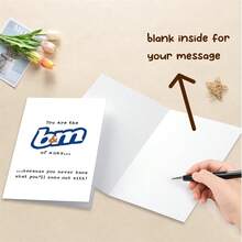 1PC Funny B&M Pun Mum Birthday Card (With Envelope) - "You Are The B&M Of Mums" Witty Message, Perfect For Mom/Mother's Day, Playful Greeting Card - Multicolor - View 7