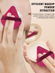 10 pièces Set d'outils de maquillage : 4 éponges de mélange non absorbantes + 6 houppettes triangulaires douces - Utilisation double à sec et humide pour la base et la fixation du maquillage - Multicolore - Voir 7