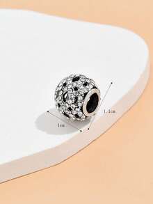 1pc Fashionable Hollow Inlaid Ombre Sakura Shiny Woven Beaded DIY Bracelet, Necklace, Pendant, Charm, Creative Jewelry Accessory - Multicolor - View 5