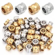 10/20颗/包 不锈钢鼓形大孔珠，时尚手链项链耳环制作隔珠，4/6/8毫米防锈低过敏桶形珠，DIY首饰制作散珠 - 鼓珠 - 查看 2