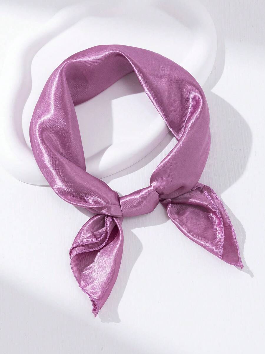 1 chiếc khăn vuông nhỏ bằng satin thanh lịch dành cho nữ, thích hợp để sử dụng hàng ngày, làm vật dụng cần thiết khi đi du lịch, hoặc dùng như khăn tắm biển. - bột da - Xem 1