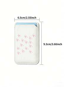 Sakura, Bow & Daisy Print Magnetic Wallet Phone Card Case, Fits Most Phones, Holds 3 Cards, With Stand Function For Horizontal Or Vertical Phone Support - Multicolor - View 10