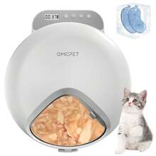 OMCPET Automatic Wet Cat Food Dispenser, Wireless Wet Pet Food Dispenser With 2 Ice Packs, 4 Meals A Day, Cooling Container For Fresh Food, Programmable, Timed, Battery-Operated Automatic Feeder For Kittens - 2公升 - 查看 9