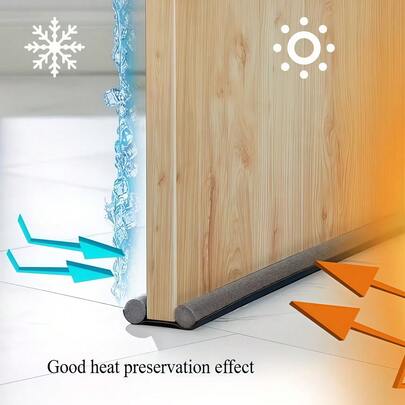 1pcSoundproof Door Seal Strip - The Bottom Is Designed With Flexible Anti-Slip, Suitable For Doors And Windows, Bathroom Glass Gaps And Garage. Durable, No Glue Installation, Easy To Install, Anti-Insect, Anti-Mosquito, Anti-Wind, Windproof Soundproof Door Gaps And Bottom, Reduce Noise, Easy To Install For Home And Office Doors, Door Seal Strip For Door Frame [Festival Gift For Wife And Mother] The Style And Color Are Randomly Sent.