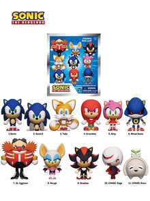 Sega 1pc Official  Blind Box PVC 3D Character Pendant, Bag Decoration, Keychain, Anime Collectible Gift, , Tails, - Multicolor - View 9