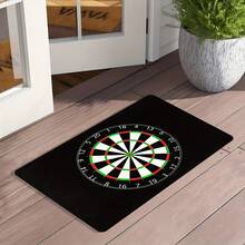 1 pieza Alfombra de área con diseño de dardos, esta alfombra con un diseño inspirado en un juego puede agregar vitalidad a tu espacio. El diseño elegante y funcional presenta una impresión vibrante a todo color de dardos, elevando instantáneamente el ambiente de tu sala de juegos, cueva de hombres o área de bar. La tela de bajo pelo es resistente a las manchas y fácil de limpiar, perfecta para proteger tu piso de los dardos caídos, los rasguños de los zapatos o los derrames. - Multicolor - Ver 7