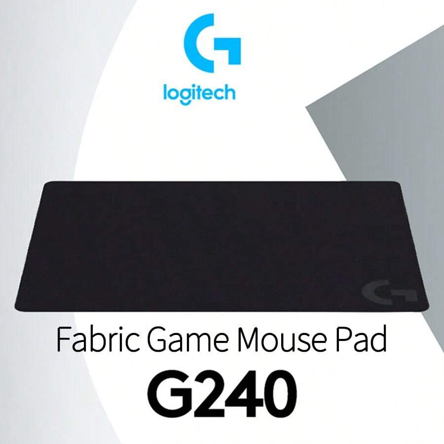 Logitech Alfombrilla de tela para juegos G240: Ideal para juegos. Su superficie de tela duradera resiste el desgaste. Su base antideslizante garantiza estabilidad. Su baja fricción optimiza el control. Color negro. - Rectángulo - Ver 1