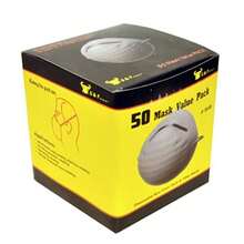 Particulate Respirator Dust Mask Two-Strap Cup Style Design Lightweight With Cushioning Nose Foam 50 Masks - White - View 3