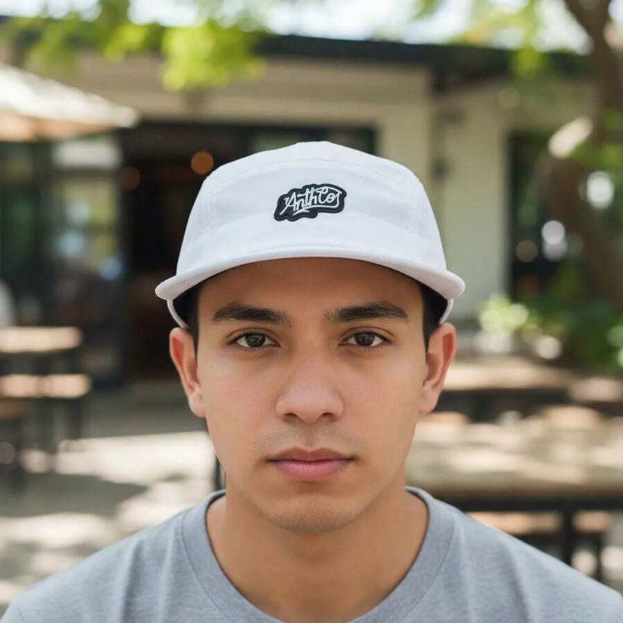 Anth Co Lunar Adjustable Five-Panel Waterproof Cap - White - View 1