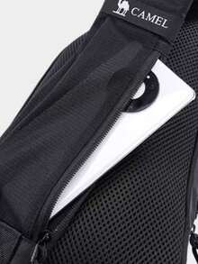 CAMEL CROWN 男士便携式单肩包/斜挎包/骑行包 - 黑色 - 查看 5