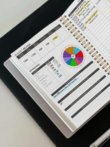 Trees 1pc Undated Monthly Budget Planner Notebook, A5 Spiral Bound Financial Organizer With Expense Tracker & Spending Log, For Home, Office & School Money Management Office Supplies - Budget Book - Pink - View 7