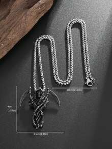 1PC Retro Gothic Hell Reaper Scythe Skeleton Pendant Necklace For Men And Women Punk Style Rock Party Jewelry Gift - Fashion - View 7