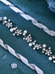 1pc Silver Rhinestone Bridal Headpiece, Suitable For Bride Wedding, Party, Events [HP730] Valentine's Day Accessories - Silver - View 4
