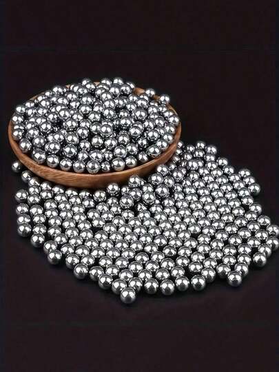 200pcs/600pcs Per Bag Outdoor Sports Slingshot Ammo, Solid Steel Balls High Density, Outdoor Stress Relief Game Accessories Slingshot Bullets, Slingshot Steel Balls