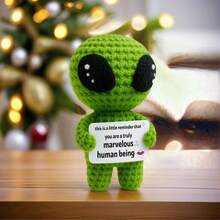 1-4pcs Handmade Crochet Desktop Decor Figurines, Funny Sci-Fi Dolls, Cartoon Animals & Plants, Great Birthday Gift For Best Friends, Sisters, Moms, Grandmas, Coworkers, Family, Positive Emotion Support, Christmas, Thanksgiving, Room Decor, Plush Toys, Small Gifts - Multicolor - View 30