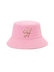 1 buah Topi Ember Anak Perempuan Warna Pink Elegan dengan Motif Huruf Bunga Mawar, 26 Pilihan Huruf, Manis & Chic, Bergaya, Ringan, dan Melindungi dari Matahari, Cocok untuk Pemakaian Sehari-hari, Aktivitas Luar Ruangan, Sekolah, dan Hadiah - Berwarna merah muda - View 12