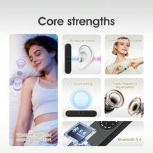 骨传导蓝牙音乐盒，带显示屏的白噪音枕头音箱，可重复使用，有助于睡眠和放松，USB供电 - 黑色骨傳導睡眠寶 - 查看 3